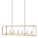 Generation Lighting - 6634507-848 - Seven Light Island Pendant - Moffet Street - Satin Brass
