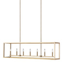 Generation Lighting - 6634507-848 - Seven Light Island Pendant - Moffet Street - Satin Brass