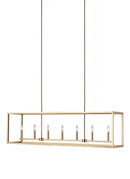 Generation Lighting - 6634507EN-848 - Seven Light Island Pendant - Moffet Street - Satin Brass