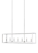 Generation Lighting - 6634507EN-962 - Seven Light Island Pendant - Moffet Street - Brushed Nickel