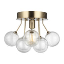 Visual Comfort Studio - 7714301-848 - One Light Semi-Flush Mount - Bronzeville - Satin Brass