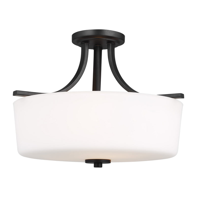 Three Light Semi-Flush Mount<br /><span style="color:#4AB0CE;">Entrega: 4-10 dias en USA</span><br /><span style="color:#4AB0CE;font-size:60%;">PREGUNTE POR ENTREGA EN PANAMA</span><br />Collection: Kemal<br />Finish: Midnight Black