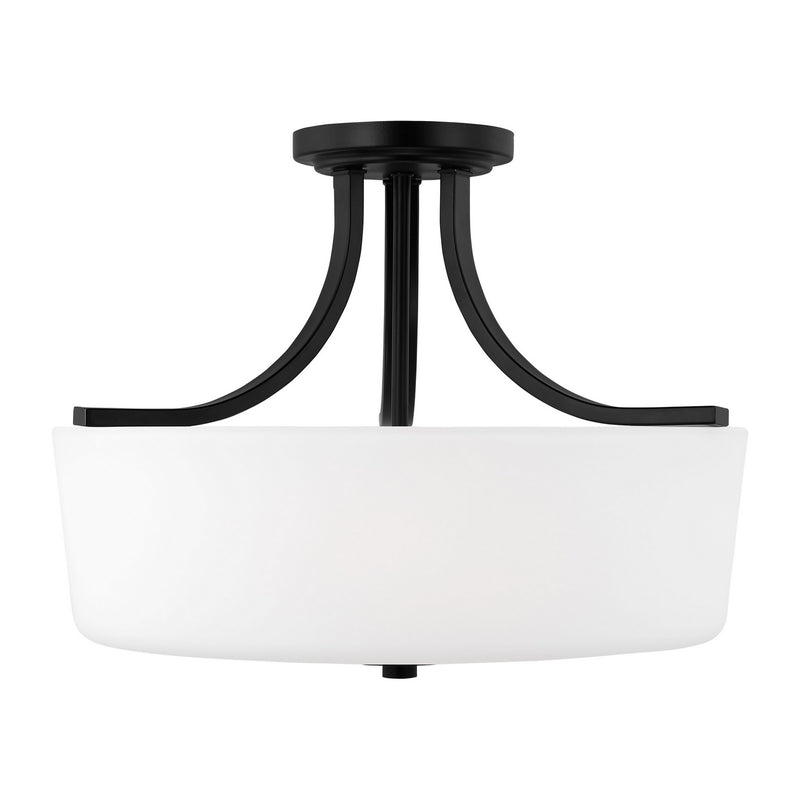 Three Light Semi-Flush Mount<br /><span style="color:#4AB0CE;">Entrega: 4-10 dias en USA</span><br /><span style="color:#4AB0CE;font-size:60%;">PREGUNTE POR ENTREGA EN PANAMA</span><br />Collection: Kemal<br />Finish: Midnight Black