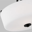 Generation Lighting - 7728803EN3-112 - Three Light Semi-Flush Mount - Kemal - Midnight Black