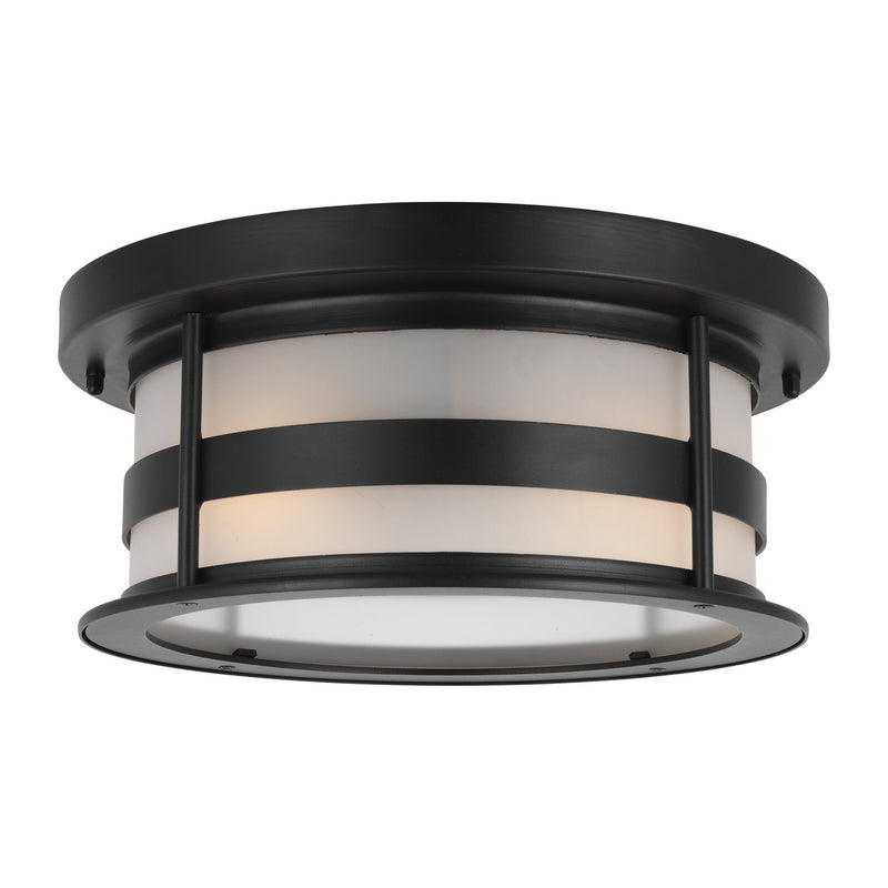 Generation Lighting - 7890902-12 - Two Light Outdoor Flush Mount - Wilburn - Black