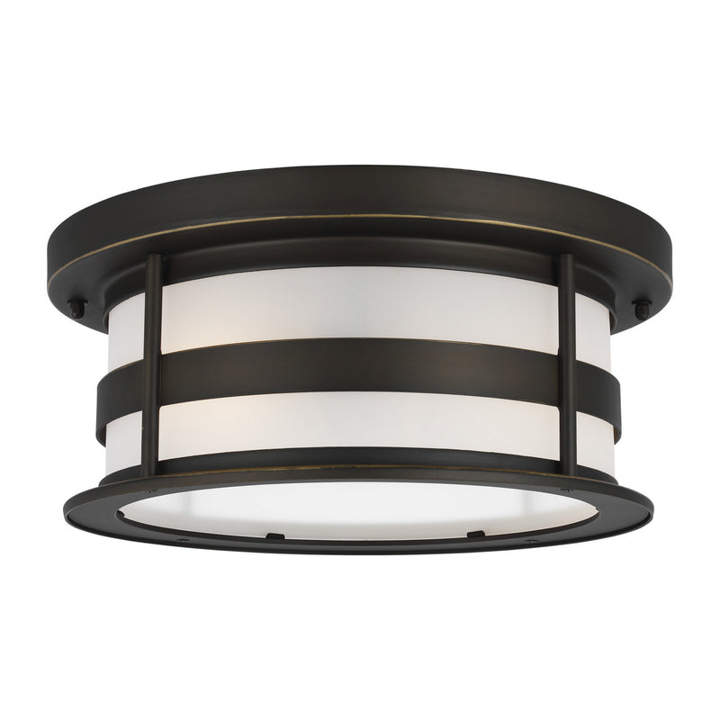 Generation Lighting - 7890902-71 - Two Light Outdoor Flush Mount - Wilburn - Antique Bronze