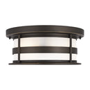 Two Light Outdoor Flush Mount<br /><span style="color:#4AB0CE;">Entrega: 4-10 dias en USA</span><br /><span style="color:#4AB0CE;font-size:60%;">PREGUNTE POR ENTREGA EN PANAMA</span><br />Collection: Wilburn<br />Finish: Antique Bronze