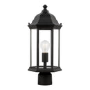 One Light Outdoor Post Lantern<br /><span style="color:#4AB0CE;">Entrega: 4-10 dias en USA</span><br /><span style="color:#4AB0CE;font-size:60%;">PREGUNTE POR ENTREGA EN PANAMA</span><br />Collection: Sevier<br />Finish: Black