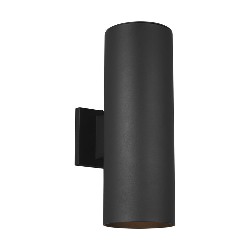 Visual Comfort Studio - 8313802-12 - Two Light Outdoor Wall Lantern - Outdoor Cylinders - Black