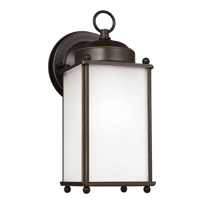 Generation Lighting. - 8593001-71 - One Light Outdoor Wall Lantern - New Castle - Antique Bronze