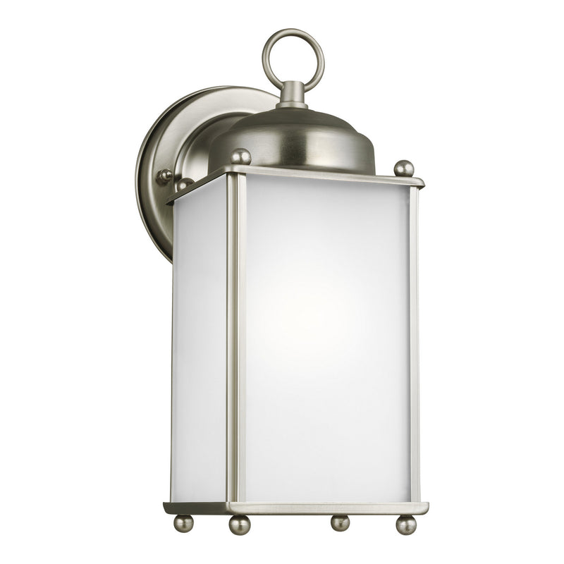 Generation Lighting - 8593001-965 - One Light Outdoor Wall Lantern - New Castle - Antique Brushed Nickel