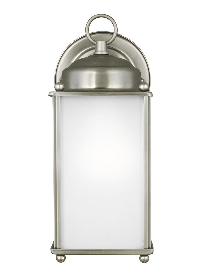 Generation Lighting - 8593001EN3-965 - One Light Outdoor Wall Lantern - New Castle - Antique Brushed Nickel