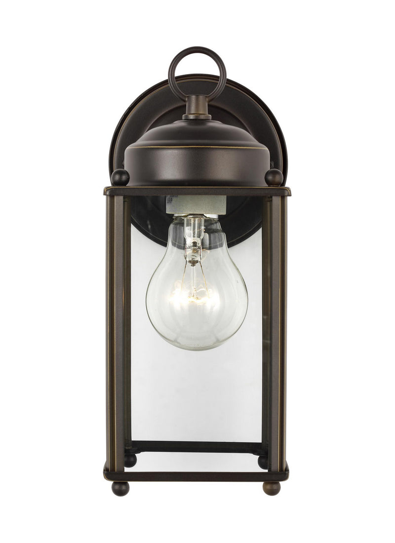 Generation Lighting. - 8593-71 - One Light Outdoor Wall Lantern - New Castle - Antique Bronze