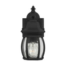 One Light Outdoor Wall Lantern<br /><span style="color:#4AB0CE;">Entrega: 4-10 dias en USA</span><br /><span style="color:#4AB0CE;font-size:60%;">PREGUNTE POR ENTREGA EN PANAMA</span><br />Collection: Wynfield<br />Finish: Black