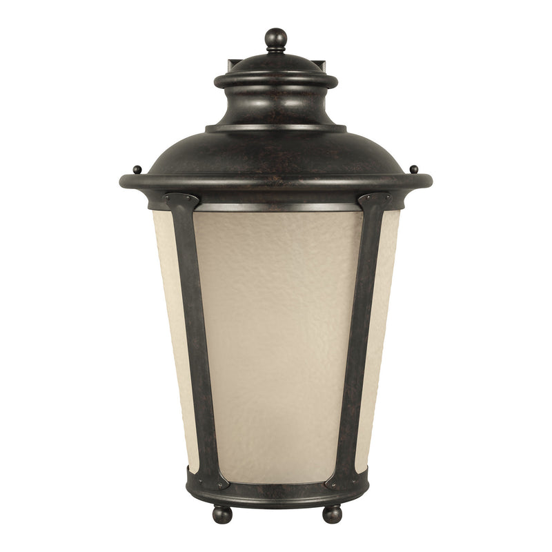 One Light Outdoor Wall Lantern<br /><span style="color:#4AB0CE;">Entrega: 4-10 dias en USA</span><br /><span style="color:#4AB0CE;font-size:60%;">PREGUNTE POR ENTREGA EN PANAMA</span><br />Collection: Cape May<br />Finish: Burled Iron