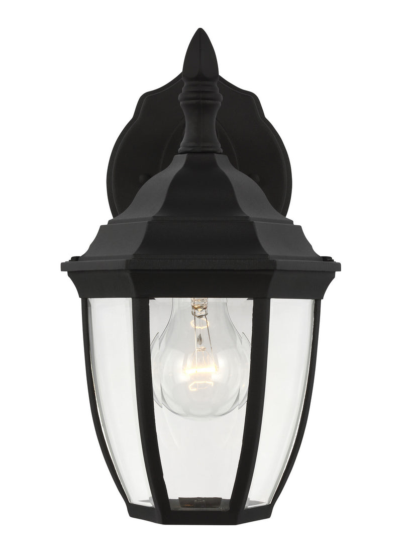 One Light Outdoor Wall Lantern<br /><span style="color:#4AB0CE;">Entrega: 4-10 dias en USA</span><br /><span style="color:#4AB0CE;font-size:60%;">PREGUNTE POR ENTREGA EN PANAMA</span><br />Collection: Bakersville<br />Finish: Black