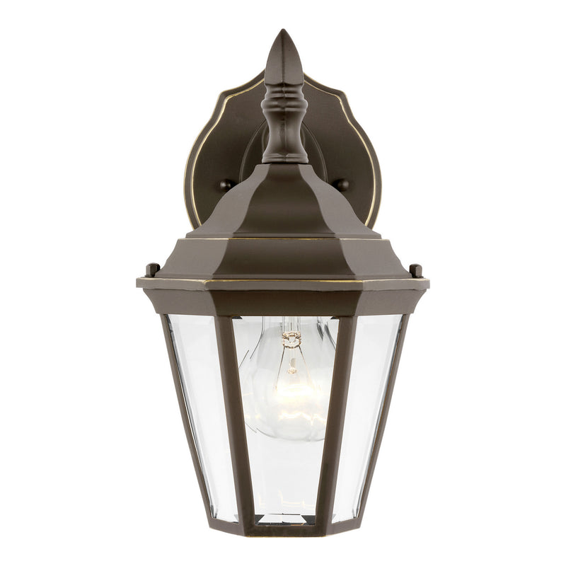 One Light Outdoor Wall Lantern<br /><span style="color:#4AB0CE;">Entrega: 4-10 dias en USA</span><br /><span style="color:#4AB0CE;font-size:60%;">PREGUNTE POR ENTREGA EN PANAMA</span><br />Collection: Bakersville<br />Finish: Antique Bronze