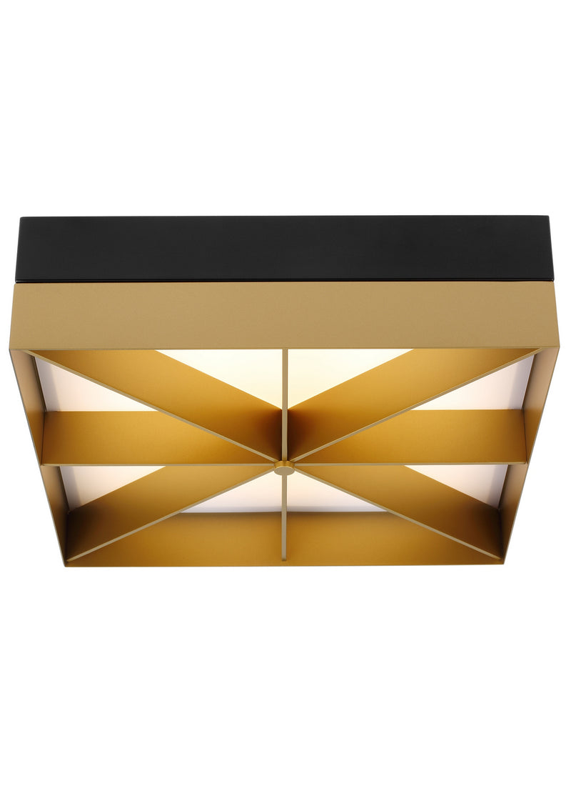 Visual Comfort Modern - 700FMLMOBG-LED930 - LED Flush Mount - Loom - Black/Gold