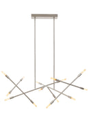 Visual Comfort Modern - 700LSLNVS-LED927 - LED Chandelier - Line Wave - Satin Nickel