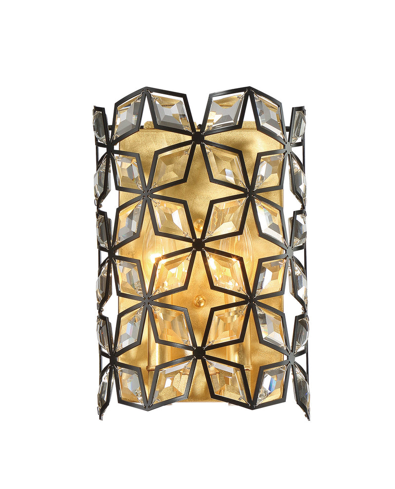 Metropolitan - N7842-711 - Two Light Wall Sconce - Brookcrest - Sand Coal W/ Gold Leaf