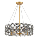 Metropolitan - N7845-711 - Five Light Pendant - Brookcrest - Sand Coal W/ Gold Leaf