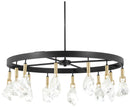 Metropolitan - N7869-678-L - LED Chandelier - Rare Elements - Sand Coal W/ Vintage Brass