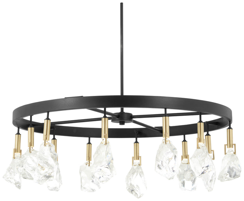 Metropolitan - N7869-678-L - LED Chandelier - Rare Elements - Sand Coal W/ Vintage Brass