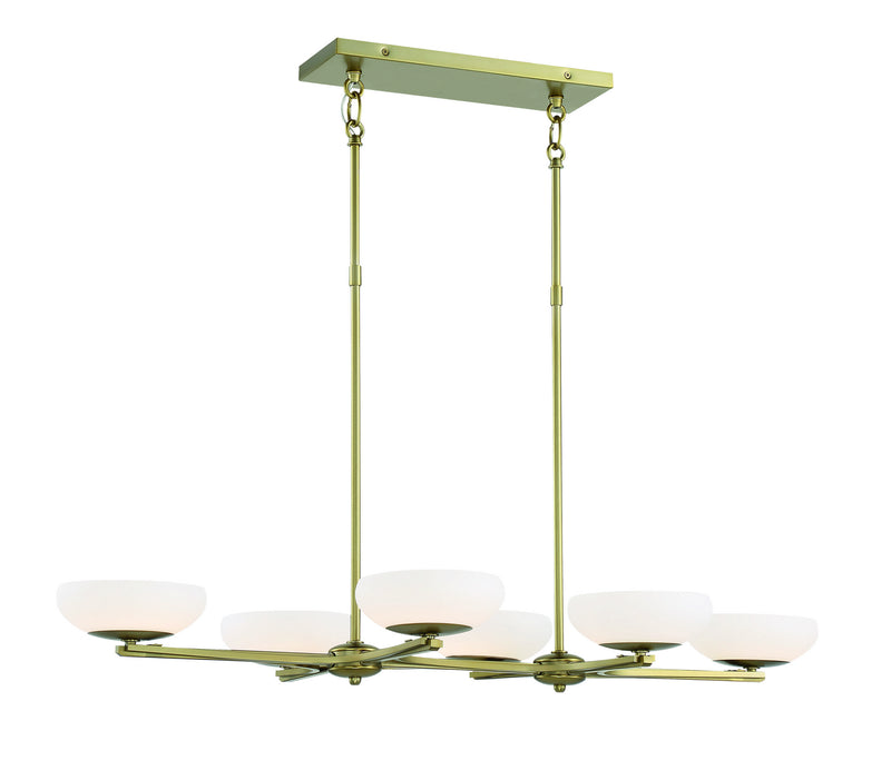 George Kovacs - P1466-695-L - LED Island Pendant - Scale - Soft Brass