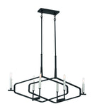 George Kovacs - P1496-712 - Six Light Island Pendant - Traveler - Sand Coal and Brushed Nickel