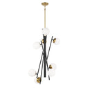 George Kovacs - P359-618-L - LED Foyer Pendant - Alluria - Weathered Black With Autumn Gold