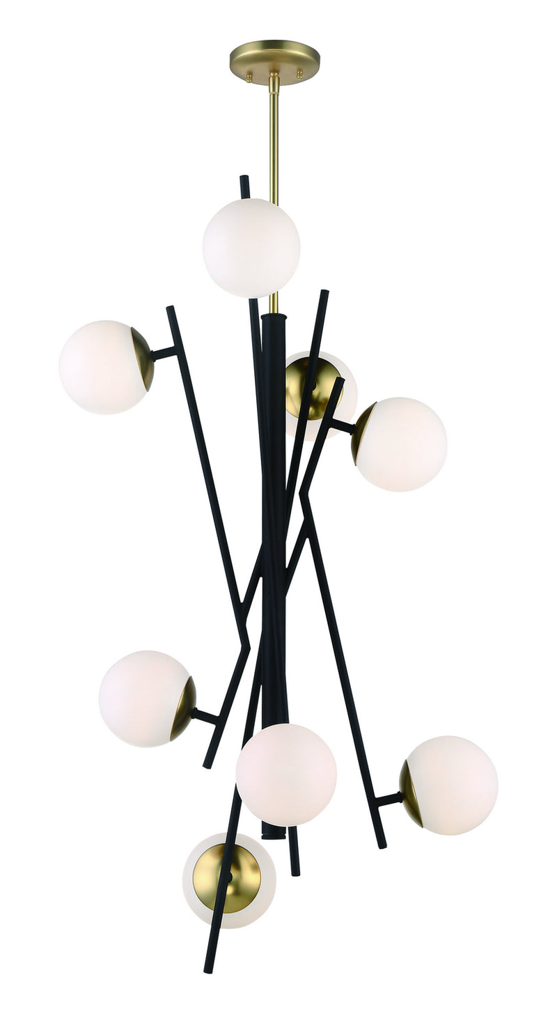 George Kovacs - P359-618-L - LED Foyer Pendant - Alluria - Weathered Black With Autumn Gold