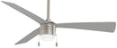 Minka Aire - F676L-BRS/SL - 44"Ceiling Fan - Vital - Brilliant Silver With Silver Blades