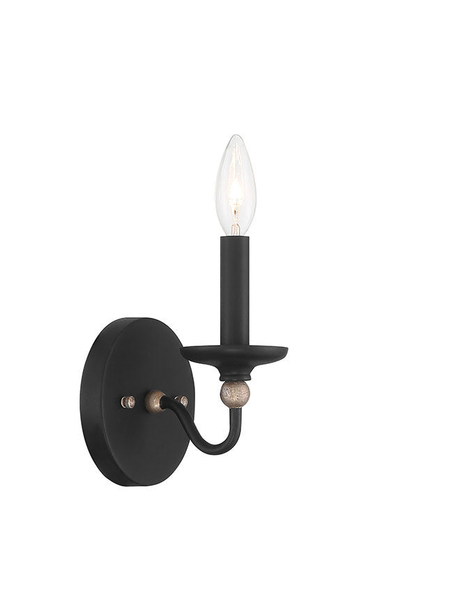 Minka-Lavery - 1041-677 - One Light Wall Sconce - Westchester County - Sand Coal w/Skyline Gold Leaf