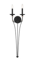 Minka-Lavery - 1042-677 - Two Light Wall Sconce - Westchester County - Sand Coal w/Skyline Gold Leaf