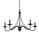 Minka-Lavery - 1044-677 - Five Light Chandelier - Westchester County - Sand Coal w/Skyline Gold Leaf