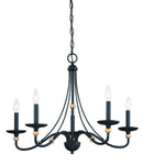 Minka-Lavery - 1045-677 - Five Light Chandelier - Westchester County - Sand Coal w/Skyline Gold Leaf