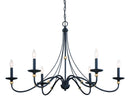 Minka-Lavery - 1046-677 - Six Light Chandelier - Westchester County - Sand Coal w/Skyline Gold Leaf