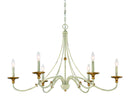 Minka-Lavery - 1046-701 - Six Light Chandelier - Westchester County - Farm House White With Gilded G