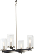Minka-Lavery - 1054-691 - Four Light Pendant / Semi Flush - Cole's Crossing - Coal w/Brushed Nickel