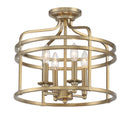 Minka-Lavery - 1094-740 - Four Light Semi Flush Mount - Covent Park - Brushed Honey Gold