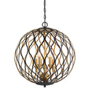 Minka-Lavery - 2405-680 - Five Light Pendant - Gilded Glam - Sand Coal w/Painted And Plated Honey Gold