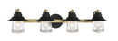 Minka-Lavery - 4894-685 - Four Light Bath - Westfield Manor - Sand Coal w/Soft Brass