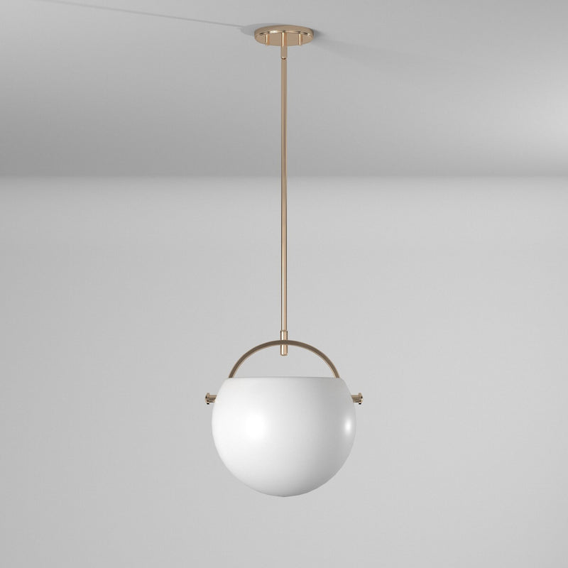 One Light Pendant<br /><span style="color:#4AB0CE;">Entrega: 4-10 dias en USA</span><br /><span style="color:#4AB0CE;font-size:60%;">PREGUNTE POR ENTREGA EN PANAMA</span><br />Collection: Single<br />Finish: Polished Brass