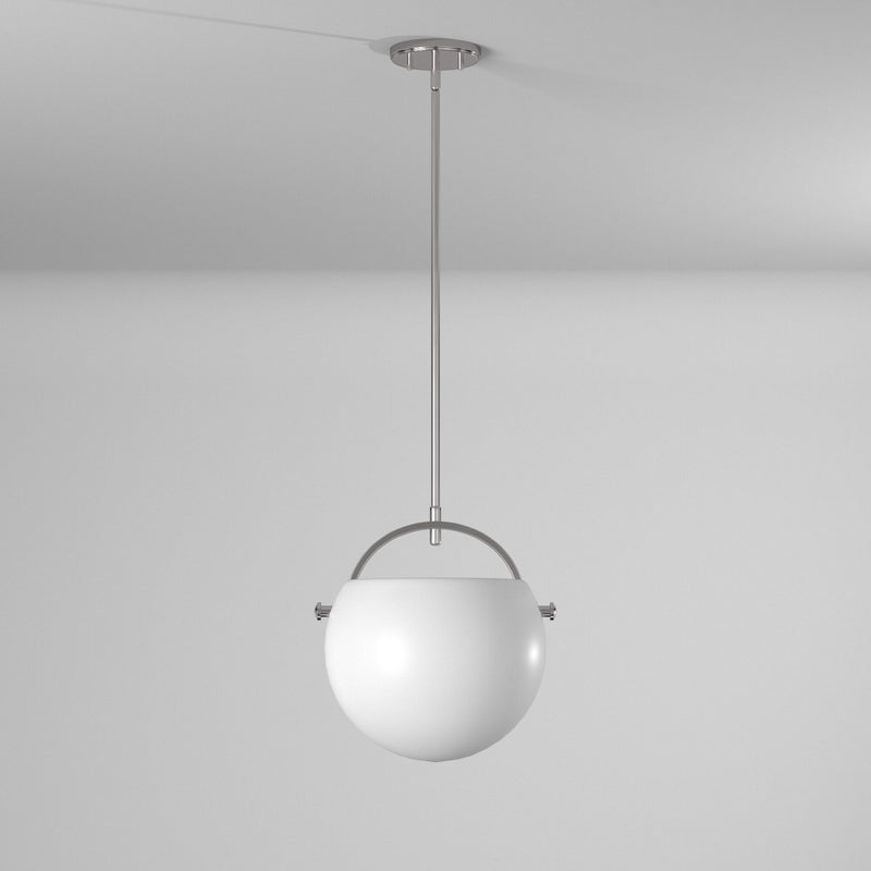 One Light Pendant<br /><span style="color:#4AB0CE;">Entrega: 4-10 dias en USA</span><br /><span style="color:#4AB0CE;font-size:60%;">PREGUNTE POR ENTREGA EN PANAMA</span><br />Collection: Single<br />Finish: Satin Nickel