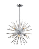 Eight Light Chandelier<br /><span style="color:#4AB0CE;">Entrega: 4-10 dias en USA</span><br /><span style="color:#4AB0CE;font-size:60%;">PREGUNTE POR ENTREGA EN PANAMA</span><br />Collection: Sunburst<br />Finish: Chrome