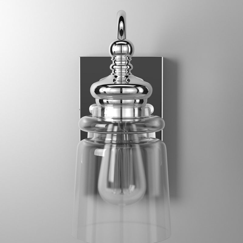 One Light Wall Sconce<br /><span style="color:#4AB0CE;">Entrega: 4-10 dias en USA</span><br /><span style="color:#4AB0CE;font-size:60%;">PREGUNTE POR ENTREGA EN PANAMA</span><br />Collection: Castara<br />Finish: Polished Nickel