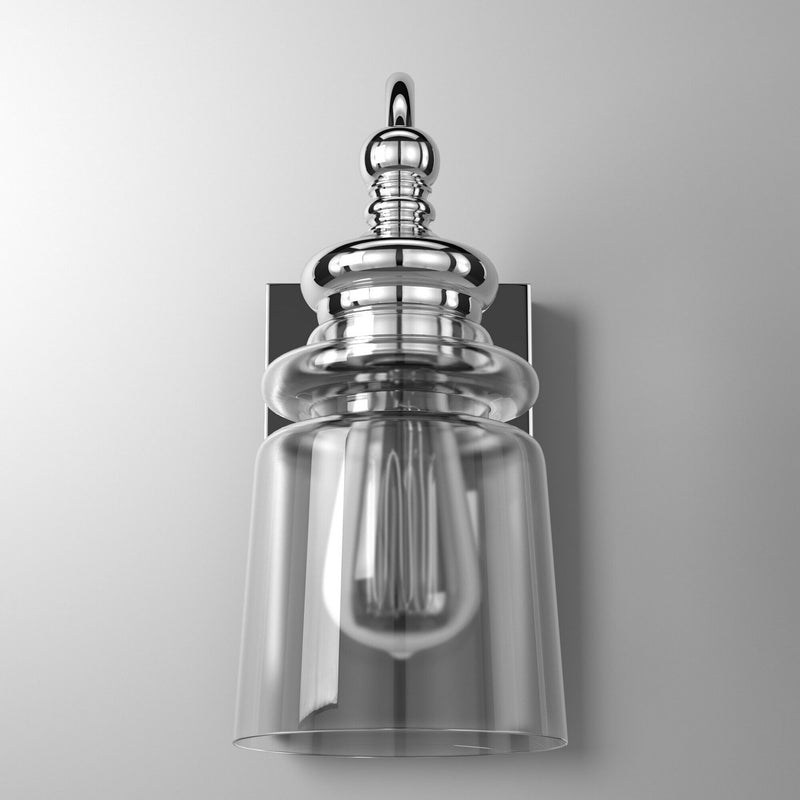 One Light Wall Sconce<br /><span style="color:#4AB0CE;">Entrega: 4-10 dias en USA</span><br /><span style="color:#4AB0CE;font-size:60%;">PREGUNTE POR ENTREGA EN PANAMA</span><br />Collection: Castara<br />Finish: Polished Nickel