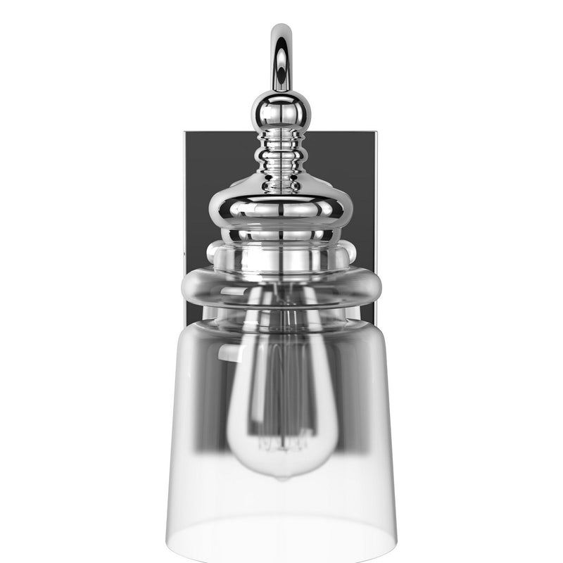 One Light Wall Sconce<br /><span style="color:#4AB0CE;">Entrega: 4-10 dias en USA</span><br /><span style="color:#4AB0CE;font-size:60%;">PREGUNTE POR ENTREGA EN PANAMA</span><br />Collection: Castara<br />Finish: Polished Nickel