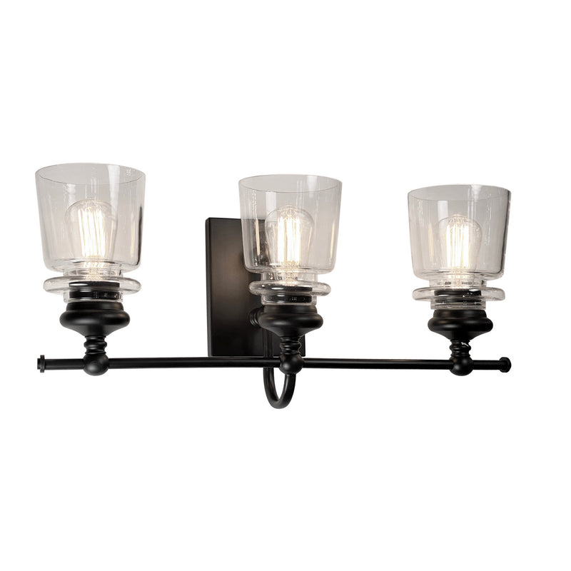 Artcraft Canada - AC11593BK - Three Light Wall Sconce - Castara - Black & Brass