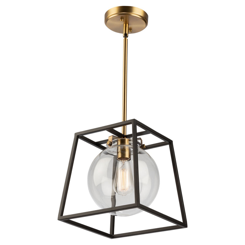 One Light Pendant<br /><span style="color:#4AB0CE;">Entrega: 4-10 dias en USA</span><br /><span style="color:#4AB0CE;font-size:60%;">PREGUNTE POR ENTREGA EN PANAMA</span><br />Collection: Bridgetown<br />Finish: Black & Harvest Brass